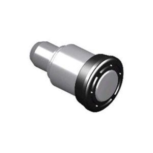 Spring Loaded Plunger, Press-in, Miniature Size, Without hold-open feature, Steel, Black Knob - Image 1