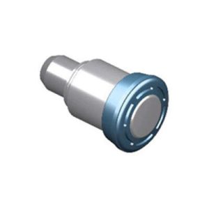 Spring Loaded Plunger, Press-in, Miniature Size, Without hold-open feature, Steel, Blue Knob