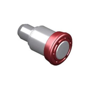 Spring Loaded Plunger, Press-in, Miniature Size, Without hold-open feature, Steel, Red Knob