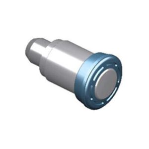 Spring Loaded Plunger, Flare-in, Miniature Size, Without hold-open feature, Steel, Blue Knob