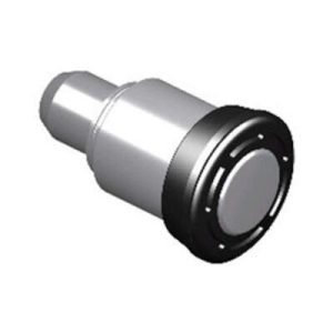 Spring Loaded Plunger, Press-in, Small Size, Without hold-open feature, Steel, Black Knob