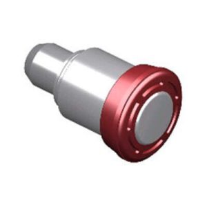 Spring Loaded Plunger, Press-in, Small Size, Without hold-open feature, Steel, Red Knob