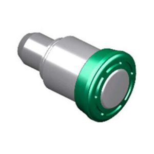 Spring Loaded Plunger, Press-in, Small Size, Without hold-open feature, Steel, Green Knob