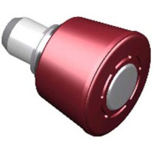 Spring Loaded Plunger, Press-in, Large Size, Without hold-open feature, Steel, Red Knob