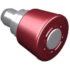 Spring Loaded Plunger, Flare-in, Large Size, Without hold-open feature, Steel, Red Knob