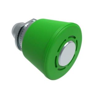 Spring Loaded Plunger, Thead-in, Large Size, Without hold-open feature, Steel, Green Knob