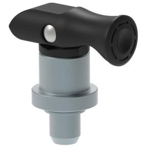 Spring Loaded Plunger, Press-in, Small Size, With hold-open feature,  , Black