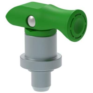 Spring Loaded Plunger, Press-in, Small Size, With hold-open feature,  , Green