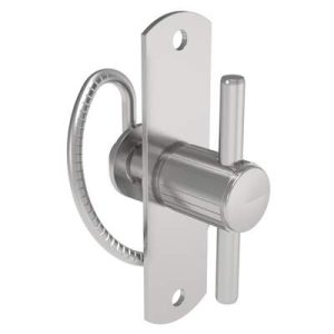 Compression Latch, Self-Adjusting, Medium Size, No Restriction, T-Bar Head, Rivet/Screw (Thru Hole) Installation, Serrated Spring, Steel, Zinc Plated, Bright - Image 1
