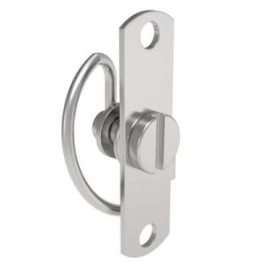 Compression Latch, Self-Adjusting, Miniature Size, Tool Locking, Slotted Head, Rivet/Screw (Thru Hole) Installation, Smooth Spring, Steel, Zinc Plated, Bright