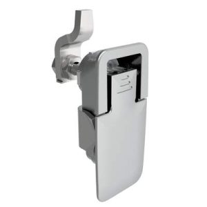 Compression Latch, Lift & Turn, Medium Size, Flush Style, No Restriction, Non-Locking, Zinc Alloy, Chrome Plated, Textured - Image 1