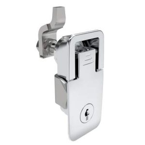 Compression Latch, Lift & Turn, Medium Size, Flush Style, Key Locking, Zinc Alloy, Chrome Plated, Polished