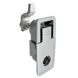 Compression Latch, Lift & Turn, Medium Size, Flush Style, Key Choice, Locking without lock core, Zinc Alloy, Chrome Plated, Textured