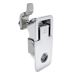 Compression Latch, Lift & Turn, Medium Size, Flush Style, Key Choice, Locking without lock core, Zinc Alloy, Chrome Plated, Polished