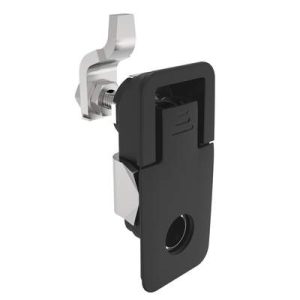 Compression Latch, Lift & Turn, Medium Size, Flush Style, Key Choice, Locking without lock core, Zinc Alloy, Powder Coat, Black