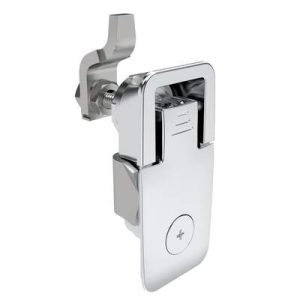 Compression Latch, Lift & Turn, Medium Size, Flush Style, Tool Locking, Phillips Recess, Zinc Alloy, Chrome Plated, Polished