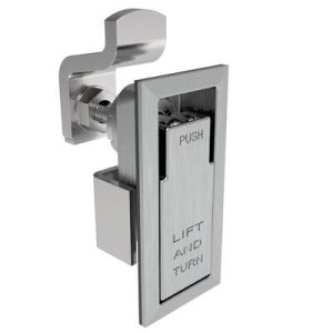 Compression Latch, Lift & Turn, Small Size, Flush Style, No Restriction, Non-Locking, Zinc Alloy, Chrome Plated, Brushed - Image 1