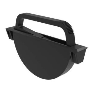 Concealed Pull, Large Size, Plastic Housing, Black, Aluminum Handle, Black