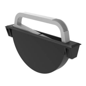 Concealed Pull, Large Size, Plastic Housing, Black, Aluminum Handle, Silver