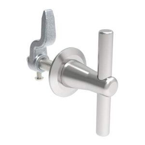 Cam Latch, Medium Size, Single Point, Zinc Alloy, Zinc Plated, Bright Chromate - Image 1