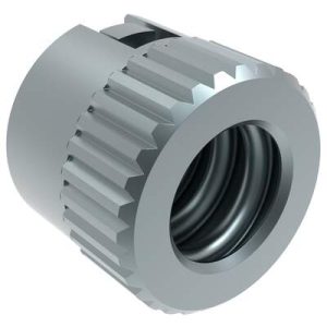 DZUS® Lion Quarter-Turn Receptacle, Small Size, Steel Zinc Plate, Bright chromate