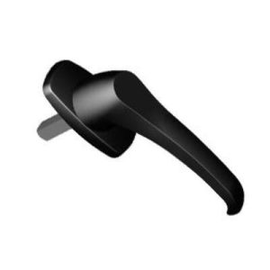 Cam Latch L-Handle, Hand Operated, Zinc Alloy, Powder Coat, Black