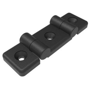 Profile Hinge, 105 mm size, with Mounting CSK Holes, Polyamide, Black - Image 1