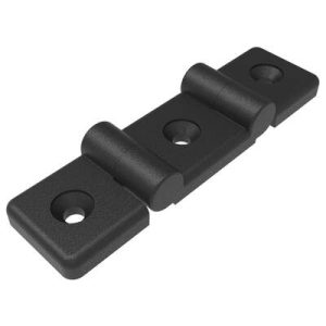 Profile Hinge, 118 mm size, with Mounting CSK Holes, Polyamide, Black - Image 1