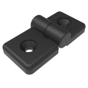 Profile Hinge, 118 mm size, with Mounting CSK Holes, Polyamide, Black