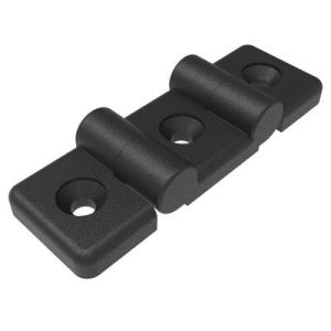 Profile Hinge, 118 mm size, with Mounting CSK Holes, Polyamide, Black - Image 1