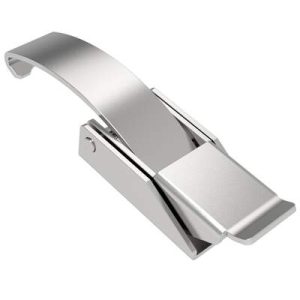 Over-center Draw Latch Small Size, Handle Tab Up, No Keeper, Steel, Zinc Plate, Bright chromate