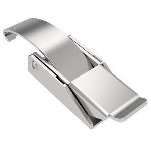 Over-center Draw Latch Medium Size, Handle Tab Up, No Keeper, Steel, Zinc Plate, Bright chromate