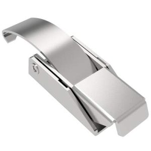Over-center Draw Latch Medium Size, Tab Down, No Keeper, Steel, Zinc Plate, Bright chromate