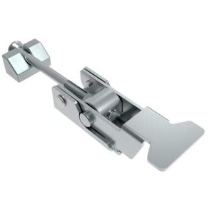 Over-center Draw Latch, Medium Size, Type B Keeper, Steel, Zinc Plate, Bright chromate, Without vinyl grip