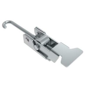 Over-center Draw Latch, Medium Size, Without Keeper, Steel, Zinc Plate, Bright chromate, Without vinyl grip - Image 1