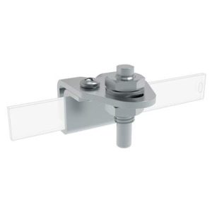 Rotary Latch Striker, Flat Rod Mounting, Steel, Zinc Plate