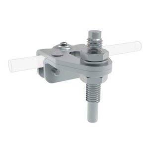 Rotary Latch Striker, Round Rod Mounting, Steel, Zinc Plate