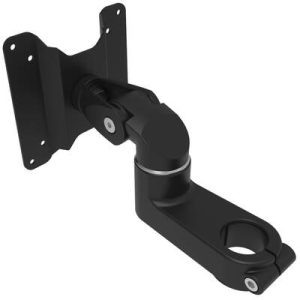 Monitor Mount, Tilt & Swivel, Pole Mount, Aluminum Alloy, Black - Image 1