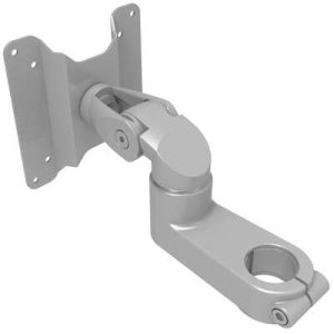 Monitor Mount, Tilt & Swivel, Pole Mount, Aluminum Alloy, Silver - Image 1