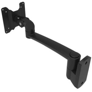 Monitor Mount, Tilt & Swivel, Single Arm, Wall Mount, Aluminum Alloy, Black - Image 1
