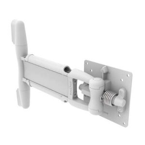 Monitor Mount, Tilt & Swivel, Single Arm, Aluminum Alloy, Powder Coat, White - Image 1