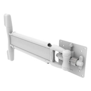 Monitor Mount, Tilt & Swivel, Single Arm,  Aluminum Alloy, Powder Coat, White - Image 1