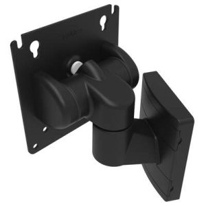 Monitor Mount, Tilt & Swivel, With VESA Mounting Plate, Wall Mount, Front Fastened, Aluminum Alloy, Powder Coat, Black - Image 1