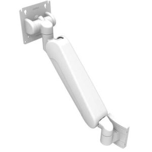 Monitor Mount, Height Adjusting, Single Arm, Aluminum Alloy, Powder Coat, White
