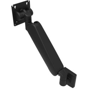 Monitor Mount, Height Adjusting, Single Arm, Aluminum Alloy, Powder Coat, Black