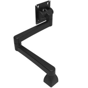 Monitor Mount, Tilt & Swivel, Double Arm,  Aluminum Alloy, Powder Coat, Black.