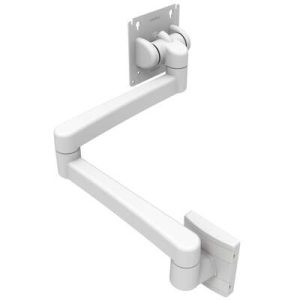 Monitor Mount, With VESA Mounting Plate, Wall Mount, Front Fastened, Aluminum Alloy, Powder Coat, White