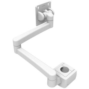 Monitor Mount, With VESA Mounting Plate, Pole Mount, Aluminum Alloy, Powder Coat, White