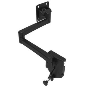 Monitor Mount, With VESA Mounting Plate, Rail Mount, Aluminum Alloy, Powder Coat, Black