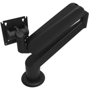 Monitor Mount, Height Adjusting, Double Arm, Aluminum Alloy, Powder Coat, Black